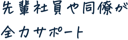 先輩社員や同僚が全力サポート